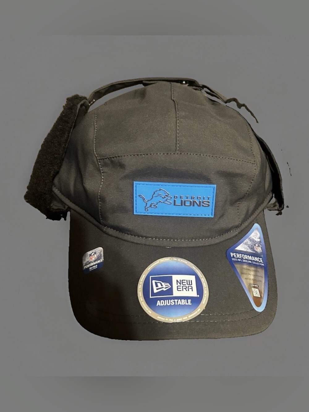 Detroit Lions New Era Winter Trapper Hat Brand New Sideline Performance Cap NFL